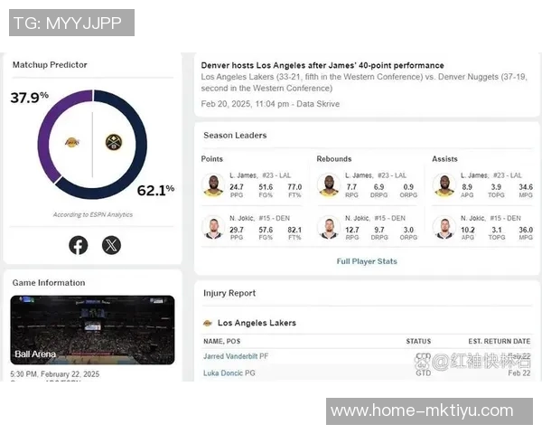 湖人对掘金比赛数据分析及关键球员表现总结 湖人对掘金比赛数据分析及关键球员表现总结
